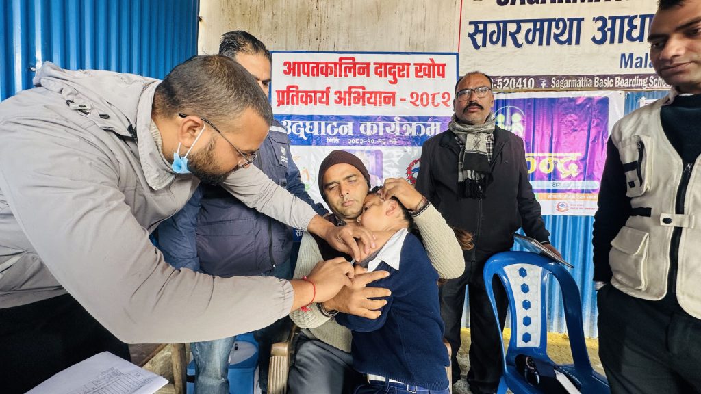 मलंगवामा ८ हजारभन्दा बढी बालबालिकालाई दादुरा विरुद्ध खोप