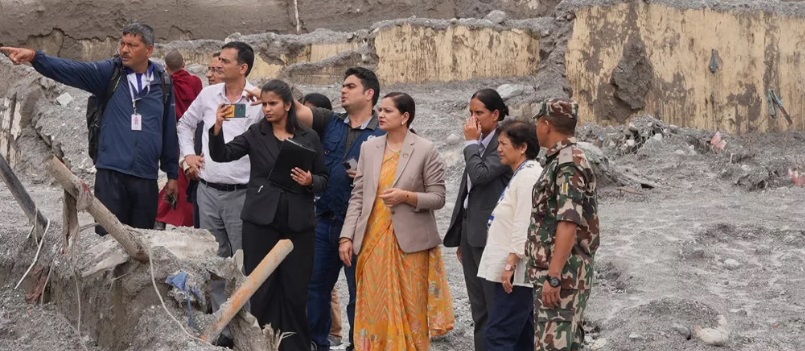 नुवाकोटका बाढी प्रभावित क्षेत्रमा स्वास्थ्य मन्त्री मेहताको स्थलगत अनुगमन
