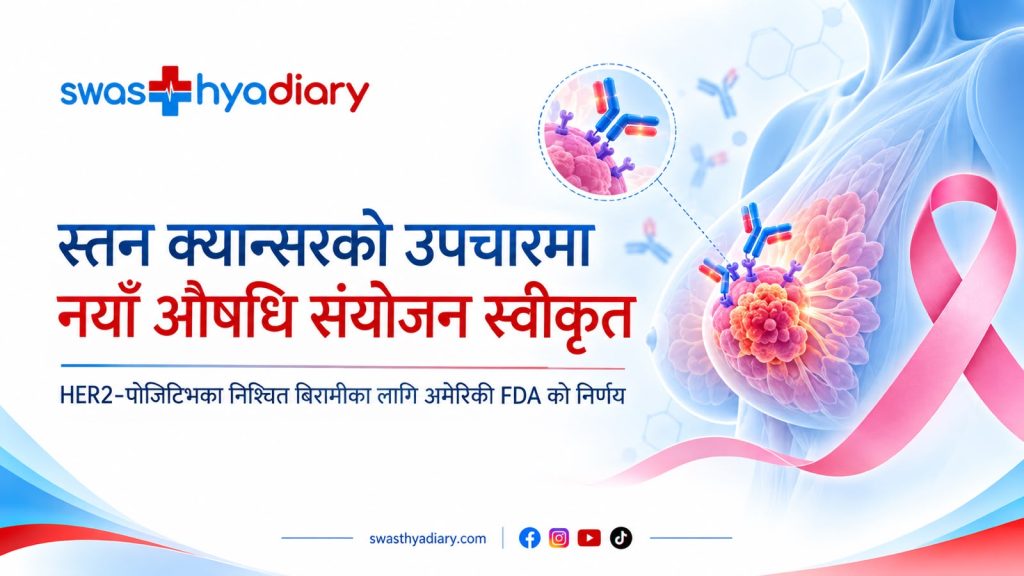 स्तन क्यान्सरको उपचारमा नयाँ औषधि संयोजनलाई अमेरिकी एफडीएको स्वीकृति